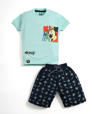 Wonder Klothes Boys Party(Festive) T-shirt Shorts(Blue)