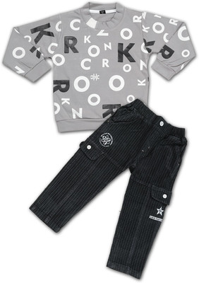 Choo Choo Boys Casual T-shirt Pant(Grey)