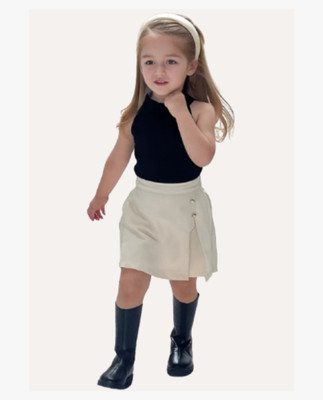MENVVY FAB Baby Girls Party(Festive) Top Shorts(BLACK)