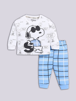 YK X Tinyo Boys Spiderman Casual T-shirt Jegging(Blue)