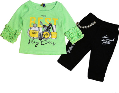 VISION INDIA CO Baby Boys & Baby Girls Casual T-shirt Jeans(Green)