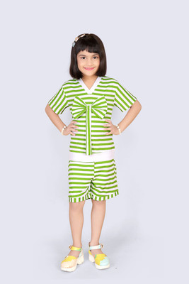 HouseOfCommon Girls Party(Festive) Top Shorts(Mint Green)