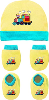 KidBee Baby Boys & Baby Girls Casual Cap Socks, Bootie, Gloves, Mitten(BMC-720-1Pc-Yellow)