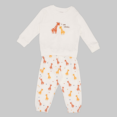 Pantaloons Baby Baby Girls Casual Trouser Shirt(BRIGHT WHITE)