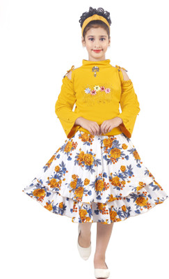FashionID Girls Party(Festive) Top Skirt(Mustard)