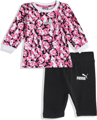 PUMA Baby Boys & Baby Girls Casual Top Legging(Pink)