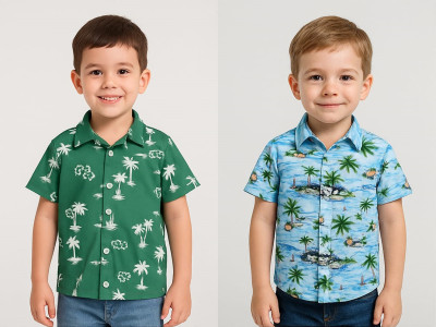 JMK Baby Boys Printed Casual Multicolor Shirt(Pack of 2)