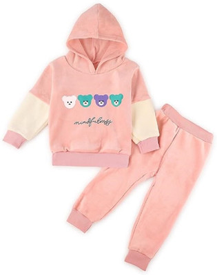 Bold N Elegant Baby Boys & Baby Girls Casual Sweatshirt Pant(Pink)