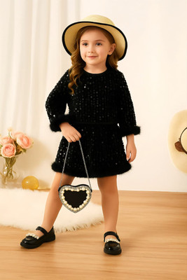 Erani Collection Baby Girls Party(Festive) Top Skirt(BLACK)