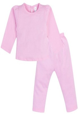 BabiesHeart Boys & Girls Casual Top Pyjama(Pink)