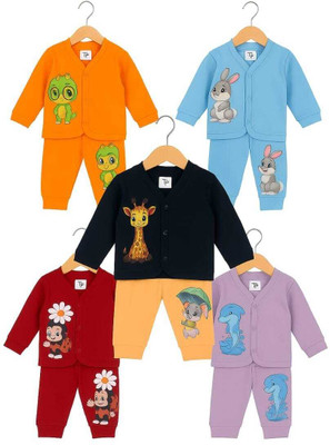 Rex Rabbit Baby Boys & Baby Girls Casual T-shirt Pant(Gold)