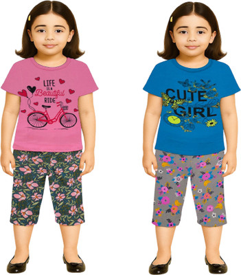 NK TRENDZ Girls Casual Pyjama Capri(Multicolor_5)
