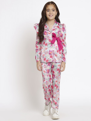 Readiprint Fashions Girls Party(Festive) Top Trouser(Pink)