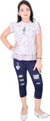 Little Angel Girls Party(Festive) Top Pant(red)