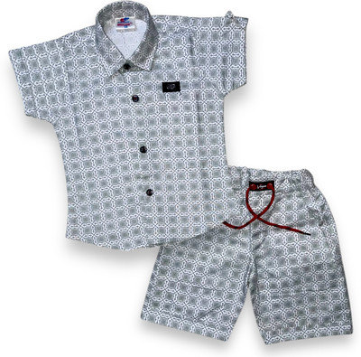 Fluemart Baby Boys Casual Shirt Pant(Light Green)