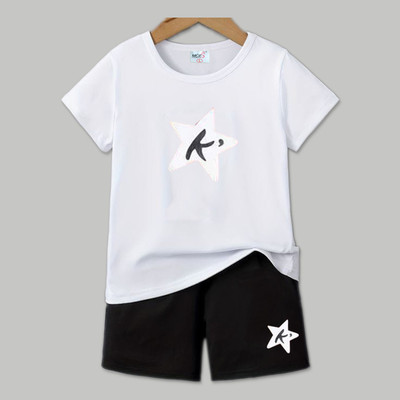 MGRS Baby Boys & Baby Girls Casual T-shirt Shorts(WHITE)