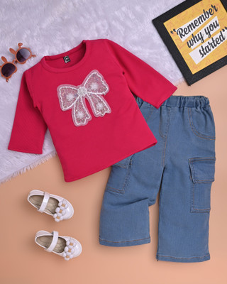 RRJ Fashion Girls Party(Festive) Top Jeans(pink)