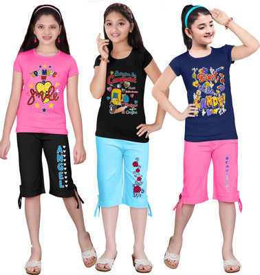 KS KOARRA Girls Casual T-shirt Track Pants(76 MULTICOLOURRS)