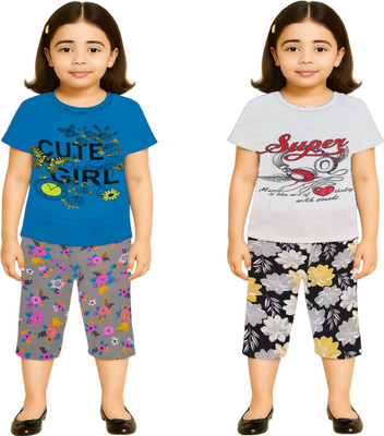 NK TRENDZ Girls Casual Pyjama Capri(Multicolor_4)