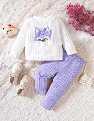 TINA DRESSES Baby Girls Casual Top Capri(PURPLE)