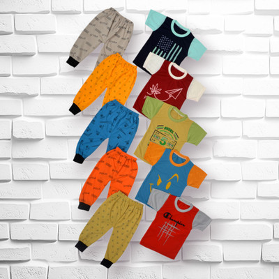 DIAMOND EXPORTER Baby Boys Casual T-shirt Shorts(MULTICOLOR)