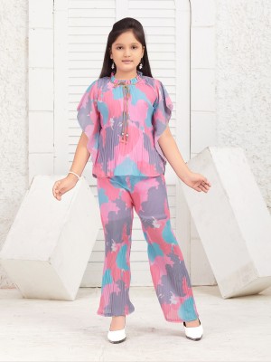 Aarika Girls Party(Festive) Top Pant(Pink)