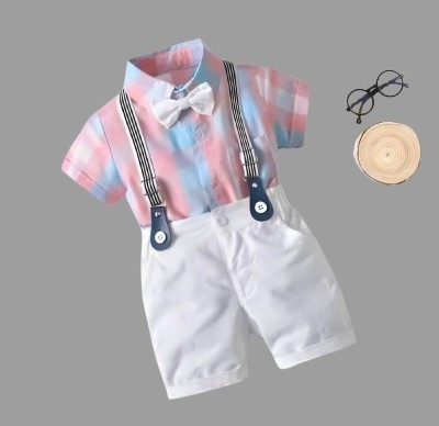 Jhrey creation Boys Party(Festive) Shirt Shorts(PEACH)