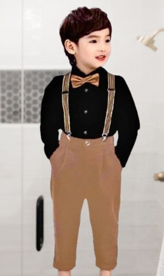 HV CREATION COLLECTION Boys Party(Festive) Shirt Pant(BLACK)