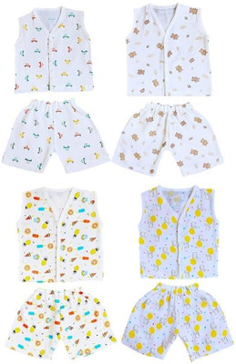 Minku creations Baby Boys & Baby Girls Casual Top Vest(Multicolor)