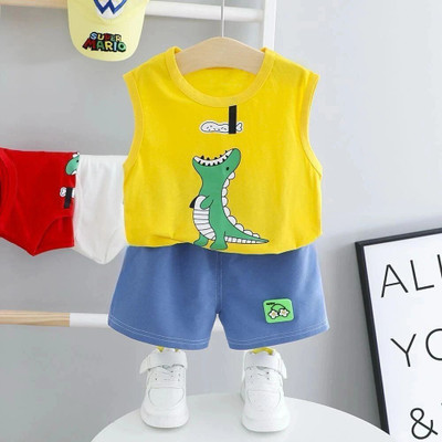 SRP COLLECTION Baby Boys Casual T-shirt Shorts(MUSTARD)