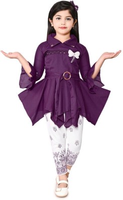 SabinaGarments Girls Party(Festive) Top Pant(Purple)