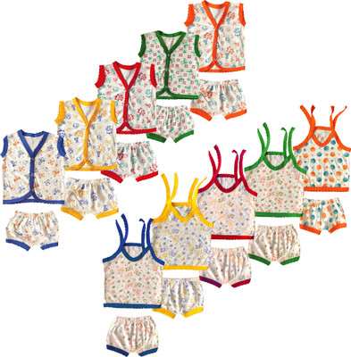 JUST TRY FASHION Baby Boys & Baby Girls Casual T-shirt Shorts(Multicolor_1)