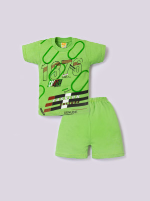 SINDON Baby Boys Casual T-shirt Pant(Dark Green)