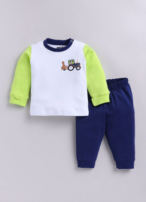 Smart Baby Baby Boys Casual T-shirt Pant(White)