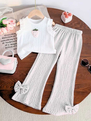 SSCollection Girls Disney Princess Casual Top Pant(White)