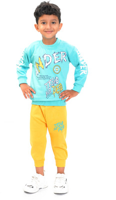 Fly Step Baby Boys & Baby Girls Casual Sweatshirt Pyjama(Sky Blue)