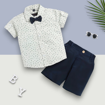 LittleRebel Baby Boys & Baby Girls Casual Shirt Shorts(1002_PISTA)