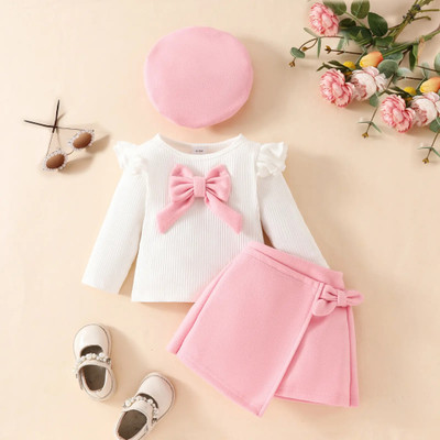 Mpori Fashion Baby Girls Party(Festive) Top Skirt(LIGHT PINK)