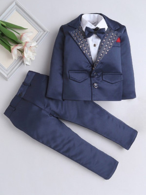 Fourfolds 3-Piece Solid Boys Suit