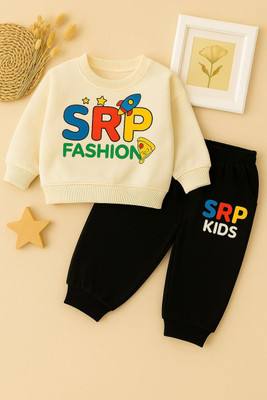 SRP COLLECTION Baby Boys & Baby Girls Party(Festive) Shirt Pant(CREAM BLACK)