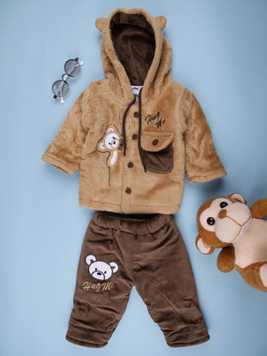 V-MART Baby Boys Casual Jacket Pant(Beige)