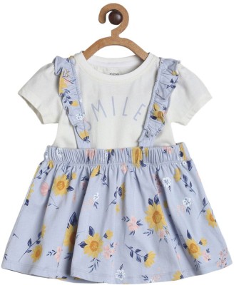 MINI KLUB Baby Girls Casual Top Dress(Blue)