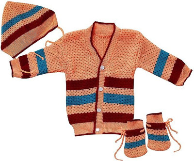 Jugoba Baby Boys & Baby Girls Casual Sweater Pant(Peach)