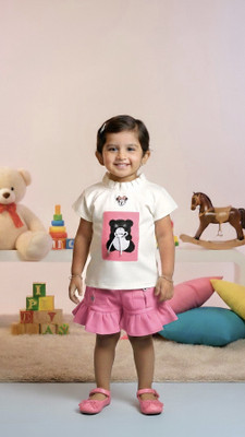 K DRESSES Baby Girls Mickey Party(Festive) Top Shorts(Pink)