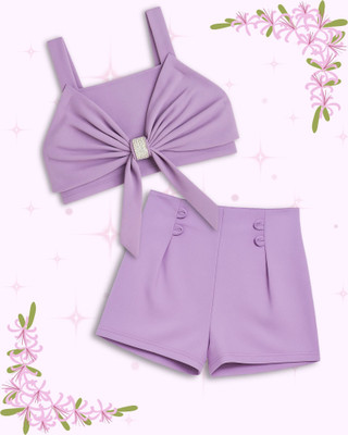 ADDYVERO Girls Party(Festive) Top Shorts(Lavender)