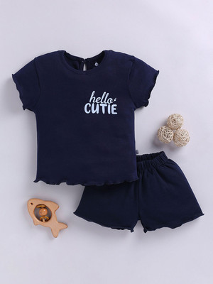 YK X Tinyo Boys & Girls Casual Top Shorts(Navy Blue)