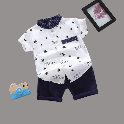 TOUCHTRENDS Baby Boys & Baby Girls Casual Shirt Shorts(White)