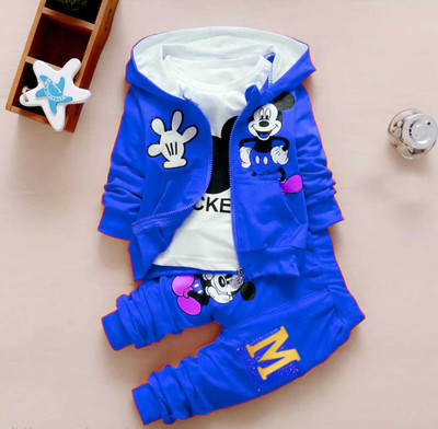 ZAFROONKIDZE Baby Boys & Baby Girls Mickey Party(Festive) Jacket Pant(BLUE)