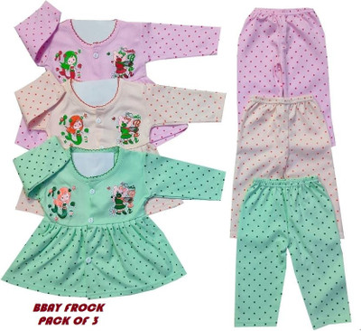SHINING4 Baby Girls Casual Dress Pyjama(PINK)