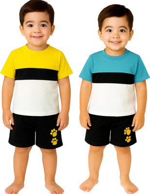 SEGRO Baby Boys & Baby Girls Casual T-shirt Shorts(GOLD, MINT)